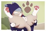  absurd_res anthro anus biskydraws bottomless capcom clothed clothing felid felyne female genitals hi_res humanoid_genitalia lynian mammal monster_hunter monster_hunter_stories monster_hunter_stories_2:_wings_of_ruin one_eye_closed palico pawpads paws pussy solo tongue tongue_out tsukino_(monster_hunter_stories) video_games wink 