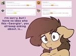  2016 anthro ask_blog blush brown_hair cinnamon_buns dialogue english_text equine eyeshadow fan_character girly hair horse lipstick makeup male mammal my_little_pony pony solo stunnerpony text tumblr 