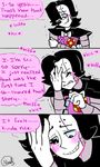  blush clothed clothing comic crying digital_media_(artwork) english_text eyewear hair humanoid long_hair machine male mettaton monster not_furry nsfwshamecave open_mouth robot smile solo tears teeth text undertale video_games 