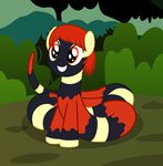  2016 badumsquish begging equine fan_character fangs female hair hi_res horse hybrid lamia mammal milk_snake my_little_pony pony red_hair solo 