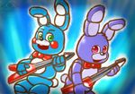  adventure_bonnie_(fnaf) adventure_toy_bonnie_(fnaf) animatronic bow_tie duo five_nights_at_freddy&#039;s five_nights_at_freddy&#039;s_world lagomorph machine mammal rabbit robot video_games プロト6号 