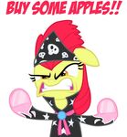  angry apple_bloom_(mlp) bandanna clothing cub earth_pony equine female feral friendship_is_magic grimace hair horse mammal my_little_pony pony solo teeth text young 
