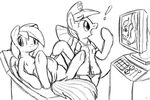  ! 2012 anus belly big_belly black_and_white clothed clothing cub earth_pony equine female friendship_is_magic group hat horse mammal monochrome my_little_pony nurse_redheart_(mlp) open_mouth pegasus pony pregnant pussy rainbow_dash_(mlp) scootaloo_(mlp) simple_background tg-0 ultrasound unbirthing vore wings young 