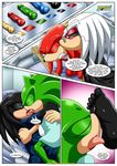  anthro bbmbbf bdsm bondage bound butt clothing comic digital_media_(artwork) doctor_finitevus drugs duo echidna feet forced hedgehog hi_res kissing knuckles_the_echidna male male/male mammal mobius_unleashed monotreme palcomix penis scourge_the_hedgehog sonic_(series) spectre_the_echidna toy 