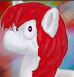  colorfull_background darkryx equine fan_character fur hair horse looking_at_viewer mammal my_little_pony pony red_eyes red_hair sjru smile white_fur 