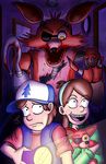  2015 absurd_res animatronic blood canine child dipper_pine disney five_nights_at_freddy&#039;s fox foxy_(fnaf) gravity_falls group hi_res hook human jfmstudios mabel_pine machine male mammal plushie robot unknown_artist video_games young 