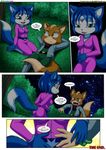  anthro bbmbbf blue_eyes blue_fur blue_hair brown_fur canine clothed clothing comic confusion couple cute digital_media_(artwork) duo female fox fox_mccloud fur fur34 green_eyes hair half-closed_eyes hand_on_stomach hands_behind_head happy hi_res krystal lying male mammal night_time nintendo on_back open_mouth palcomix pregnant relaxing short_hair sitting smile spacesuit star_fox star_gazing surprise tan_fur text the_end video_games white_fur 