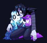  2015 alalampon&eacute; amalgamate black_hair clothed clothing digital_media_(artwork) duo ghost girly goo hair humanoid low_res machine male melting mettaton monster multi_eye napstablook not_furry robot simple_background spirit undertale video_games what_has_science_done 