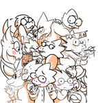  2016 alphys amycticus anthro anzu0 armor blush catsinthegarden chopsticks eyewear female frittercrittern glasses group lizard matalogthemeatball mystic_pyro_freak noodle_number rachel_(undynetrash) reptile ruby-orca-616 scalie seirasenchii spurkeht svetlana undertale video_games 