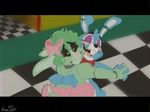  2015 animatronic artisan-garden fan_character five_nights_at_freddy&#039;s five_nights_at_freddy&#039;s_2 lagomorph machine mammal rabbit robot toy_bonnie_(fnaf) tutu video_games 