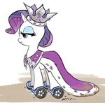  2016 cape clothing crown equine eyeshadow female feral friendship_is_magic hair horn hoverboard makeup mammal mcponyponypony my_little_pony purple_hair rarity_(mlp) solo unicorn 