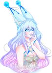  alpha_channel animal_humanoid arctic canine cute female fox hare humanoid icebanshee lagomorph mammal orb simple_background solo transparent_background 