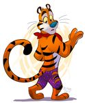  anthro clothing disney feline male mammal orlandofox shorts solo stripper_tiger_(zootopia) tiger tony_the_tiger zootopia 