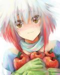  apple food fruit multicolored_hair no_lineart pascal red_hair scarf short_hair tales_of_(series) tales_of_graces tenguu_rio two-tone_hair white_hair yellow_eyes 