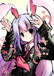  animal_ears bunny_ears purple_hair reisen_udongein_inaba shichinose sketch solo touhou 