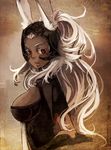  animal_ears armor bad_id bad_pixiv_id breasts bunny_ears dark_skin final_fantasy final_fantasy_xii fran hanabi_(artist) large_breasts long_hair red_eyes solo viera white_hair 