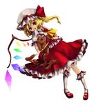  asami_(a33) bad_id bad_pixiv_id blonde_hair flandre_scarlet hat ponytail red_eyes short_hair side_ponytail solo touhou wings 