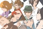  6+boys baccano! black_hair brown_hair chane_laforet claire_stanfield elmer_albatross enami_katsumi fermet firo_prochainezo hat huey_laforet jacuzzi_splot ladd_russo multiple_boys red_hair tattoo 