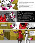  2015 animatronic bakukurara canine comic duo five_nights_at_freddy&#039;s five_nights_at_freddy&#039;s_2 fox foxy_(fnaf) machine mammal mangle_(fnaf) robot video_games 