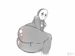  blush breasts butt female hi_res humanoid nipples no-face not_furry nude signature simple_background solo spirited-away unknown_artist white_background 
