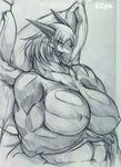  big_breasts breasts dragon female muscular muscular_female scalie slightly_chubby solo ymbk 