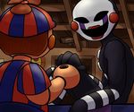  2015 animatronic balloon_boy_(fnaf) duo five_nights_at_freddy&#039;s five_nights_at_freddy&#039;s_2 machine male mammal marionette_(fnaf) robot veloceryx video_games 