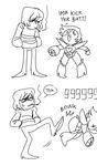  ambiguous_gender comic digital_media_(artwork) duo english_text hair hi_res human humor long_hair machine male mammal mettaton monster not_furry open_mouth protagonist_(undertale) robot simple_background text undertale video_games 