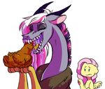  2016 chicked equine fan_character fangs feeding female fluttershy_(mlp) friendship_is_magic horn lopoddity mammal my_little_pony nervous pandora_(lopoddity) pegasus saliva sharp_teeth teeth wings 