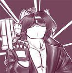  :3 ambiguous_gender anthro clothing darkshreaders eyewear fingerless_gloves gloves gun parody ranged_weapon solo sunglasses tem temmie_(undertale) terminator undertale video_games weapon 