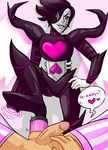  &lt;3 anal anal_penetration android balls black_hair clothed clothing digital_media_(artwork) duo erection feet hair hi_res human humanoid looking_at_viewer machine male male/male mammal mettaton mettaton_neo monster not_furry penetration penis robot sex sex_toy smile undertale video_games 