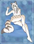  aludrakijurorin anthro blue_eyes breasts clair cream_fur feline female fluffy_tail fur hair hi_res long_hair looking_at_viewer mammal nipples nude pink_nipples pink_nose pussy solo spots spread_legs spreading white_hair 