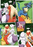  avian balls big_breasts big_dom_small_sub bird blaziken breast_fondling breast_suck breasts canine chicken comic cum cum_inside dialogue english_text erect_nipples erection female fondling group group_sex hand_on_breast hi_res huge_breasts legendary_pok&eacute;mon lucario male male/female mammal mewtwo nintendo nipples nude orgasm palcomix palcomix_team penetration penis pikachu pok&eacute;mon pussy sex size_difference sucking text vaginal vaginal_penetration video_games 