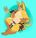  2016 anthro belly big_butt blush butt clothing crossover digimon disembodied_hand erection eyewear goggles hybrid male mammal maxximizer membranous_wings nintendo nipples open_mouth overweight patamon penis pok&eacute;mon precum raichu red_eyes simple_background solo thick_thighs tongue tongue_out undeadclown underwear video_games voluptuous wide_hips wings 