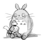  animal_crossing canine dog duo fellatio ghibli isabelle_(animal_crossing) lumineko mammal my_neighbor_totoro nintendo oral sex sketch totoro video_games 