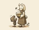  &lt;3 ambiguous_gender betty_kwong boss_monster caprine cute duo female food goat horn human mammal pie protagonist_(undertale) toriel undertale video_games 
