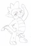  anthro balls barefoot dragon erection flexing friendship_is_magic front_view grin hi_res humanoid_penis line_art looking_at_viewer male monochrome my_little_pony naughty_face neenya nude penis raised_arm scalie seductive simple_background sketch slit solo spike_(mlp) standing white_background 