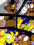  2015 animatronic bear comic five_nights_at_freddy&#039;s freddy_(fnaf) frostedmountain golden_freddy_(fnaf) machine male mammal robot video_games 