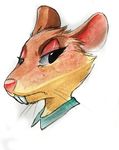  anthro brown_fur buckteeth chochi female frown fur half-closed_eyes headshot_portrait looking_at_viewer low_res mammal multicolored_fur pink_nose portrait rat rodent simple_background solo tan_fur teeth traditional_media_(artwork) two_tone_fur watercolor_(artwork) white_background 