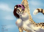  breasts cheetah elantra feline female mammal nipples nude smile solo ts-cat 