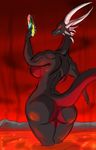  anthro big_breasts big_butt breasts butt cynder dragon female hi_res horn huge_butt lava nude scalie shinysteel solo spyro_the_dragon video_games 