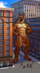  2015 abs anthro athletic balls barefoot biceps big_muscles black_fur blazingifrit brown_fur building canine city clothed clothing dog eye_contact feline fist flaccid fur german_shepherd group hi_res larger_male leopard lion looking_down macro male mammal mane micro muscular muscular_male navel neck_tuft nude on_floor open_mouth pecs penis pointy_ears police sitting size_difference smaller_male standing street teeth topless tuft vein veiny_penis white_fur wolf 