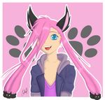  animal_humanoid blue_eyes cat_humanoid clothed clothing feline female hair hi_res human humanoid icy_vinyl jinx_(lol) league_of_legends long_hair mammal open_mouth pink_hair solo teeth tongue video_games 