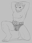  2016 abs anthro biceps female looking_at_viewer machoke mammal monochrome muscular muscular_female nintendo pecs pencil_(artwork) pok&eacute;mon pose pussy simple_background smile solo teeth traditional_media_(artwork) video_games white_background yaroul 