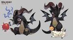  ambiguous_gender bahamut cute dragon final_fantasy final_fantasy_xiv grey_background hi_res horn moogle plushie simple_background square_enix toy video_games wings 