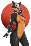  anthro bell bracelet breasts canine collar dog female helmet hi_res houndour japan japanese_flag jewelry mammal nintendo nipples nude onionhime pok&eacute;mon pussy red_eyes simple_background solo video_games white_background 