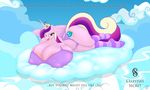  2016 absurd_res anjuneko anthro areola badgerben big_breasts breasts english_text equine erect_nipples female friendship_is_magic hi_res horn huge_breasts hyper hyper_breasts mammal my_little_pony nipple_bulge nipples princess_cadance_(mlp) solo text winged_unicorn wings 