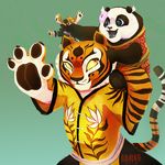  2016 a.laurenza anthro bear cub female fur kung_fu_panda mammal master_tigress panda pose standing young 