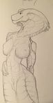 alien artblush breasts female hi_res monochrome nipples pussy scalie sketch solo video_games viper_(x-com) x-com 