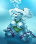  anthro asphyxiation bdsm bear bloo bondage bound breasts breathplay clothing digital_media_(artwork) drowning female forced fur hair hi_res imminent_death mammal nipples open_mouth panda peril solo swimming_pool swimsuit underwater water 