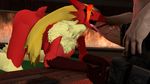  16:9 3d_(artwork) ass_up avian bird blaziken breasts cgi digital_media_(artwork) duo fellatio female hi_res male nintendo oral penis pok&eacute;mon scrungusbungus sex source_filmmaker tongue tongue_out video_games 